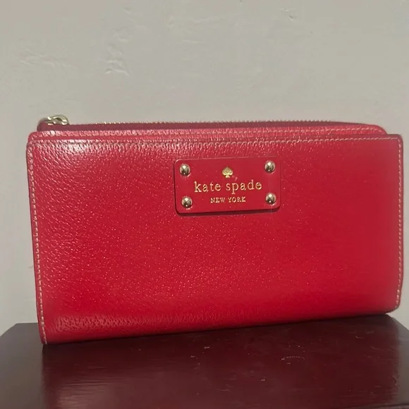 kate spade | Bags | Kate Spade Red Wallet Chic And  display picture 1
